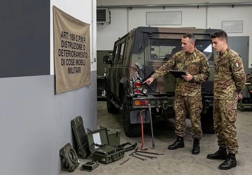 Scopri di più sull'articolo Distruzione o deterioramento di cose mobili militari (art. 169 c.p.m.p.)